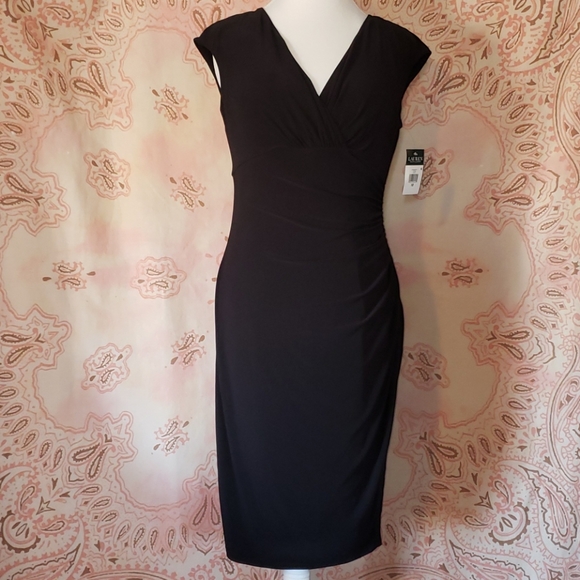 Lauren Ralph Lauren Dresses & Skirts - Ralph Lauren Flattering Black Dress/ Slimming